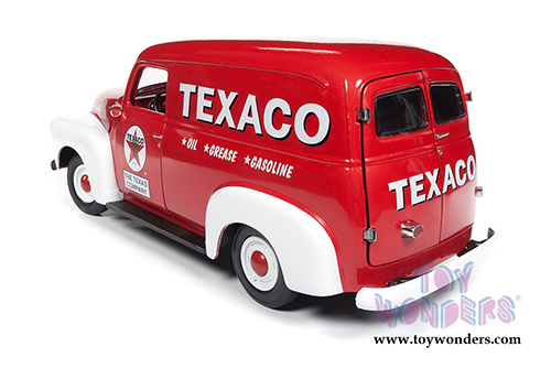 Auto World - Texaco® Oil Chevrolet® Panel Delivery Truck (1948, 1/18 scale diecast model car, Red/White) AW248
