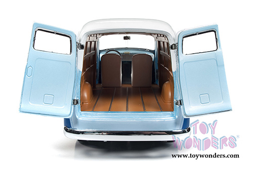 Auto World - Gulf® Oil Chevrolet® Panel Delivery Truck (1948, 1/18 scale diecast model car, Light Blue/Orange) AW250