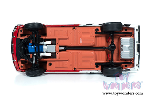 Auto World - American Muscle | Ford Mustang Cobra Jet Super Stock - Sandy Elliot (1968, 1/18 scale diecast model car, Red/White) AW259