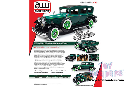 Auto World - Peerless Master 8 Sedan (1931, 1/18 scale diecast model car, Tri-Tone Green) AW261