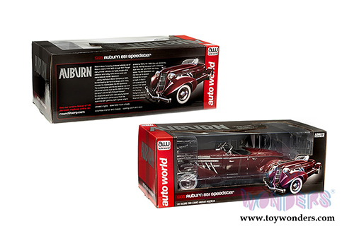 Auto World - Auburn 851 Speedster (1935, 1/18 scale diecast model car, Plum Burgundy) AW262