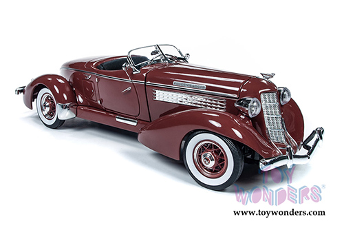 Auto World - Auburn 851 Speedster (1935, 1/18 scale diecast model car, Plum Burgundy) AW262
