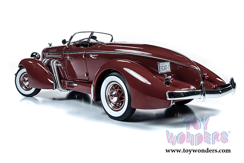 Auto World - Auburn 851 Speedster (1935, 1/18 scale diecast model car, Plum Burgundy) AW262