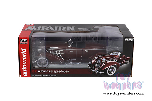 Auto World - Auburn 851 Speedster (1935, 1/18 scale diecast model car, Plum Burgundy) AW262