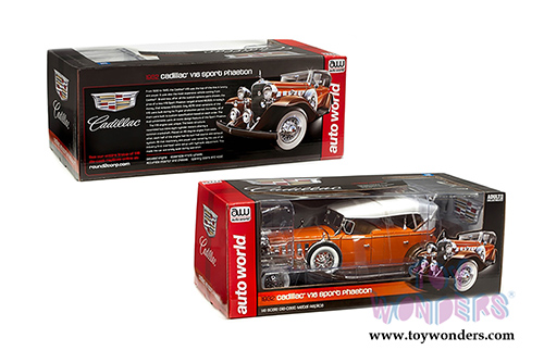 Auto World - Cadillac&reg; V16 Sports Phaeton Convertible (1932, 1/18 scale diecast model car, Orange) AW264