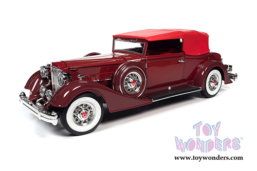 Auto World - Packard V12 Victoria Hardtop (1934, 1/18 scale diecast model car, Burgundy) AW271