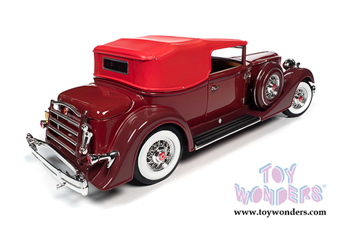 Auto World - Packard V12 Victoria Hardtop (1934, 1/18 scale diecast model car, Burgundy) AW271