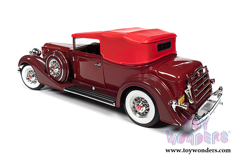 Auto World - Packard V12 Victoria Hardtop (1934, 1/18 scale diecast model car, Burgundy) AW271