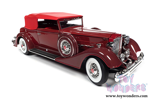 Auto World - Packard V12 Victoria Hardtop (1934, 1/18 scale diecast model car, Burgundy) AW271
