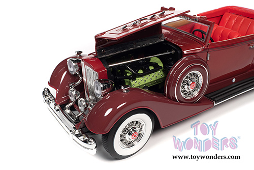 Auto World - Packard V12 Victoria Hardtop (1934, 1/18 scale diecast model car, Burgundy) AW271
