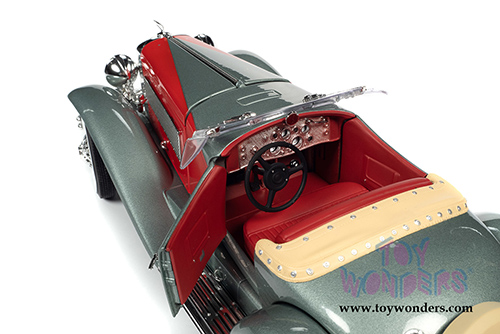 Auto World - Duesenberg SSJ Speedster (1935, 1/18 scale diecast model car, Silver/Red) AW279