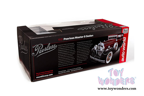Auto World - Peerles Master 8 Sedan (1931, 1/18 scale diecast model car, Cinnamon/Black) AW284