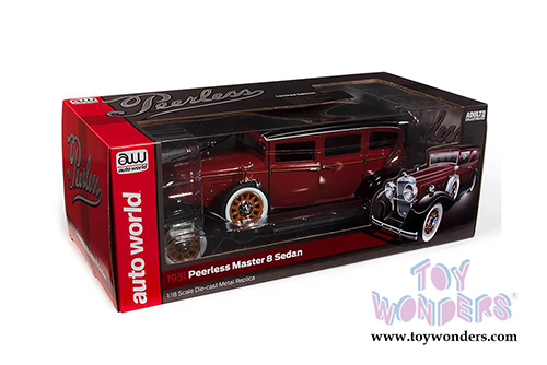 Auto World - Peerles Master 8 Sedan (1931, 1/18 scale diecast model car, Cinnamon/Black) AW284