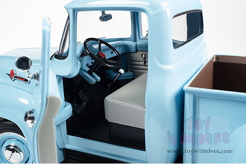 Auto World - Ford F-100 Mild Custom Pickup Truck (1956, 1/18 scale diecast model car, Diamond Blue) AW290