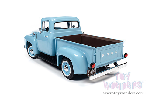 Auto World - Ford F-100 Mild Custom Pickup Truck (1956, 1/18 scale diecast model car, Diamond Blue) AW290