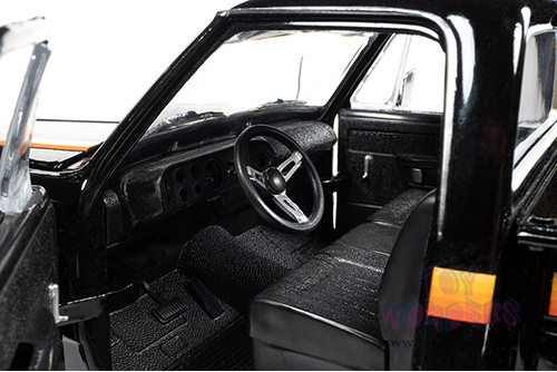 Auto World - Dodge D150 Pick-M-Up Utiline Pickup Truck (1980, 1/18 scale diecast model car, Black with multi-colored sport stripes) AW291