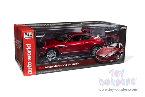 Auto World | Aston Martin V12 Vanquish (2005, 1/18 scale diecast model car, Toro Red Mica) AW301 MAP: $119.99