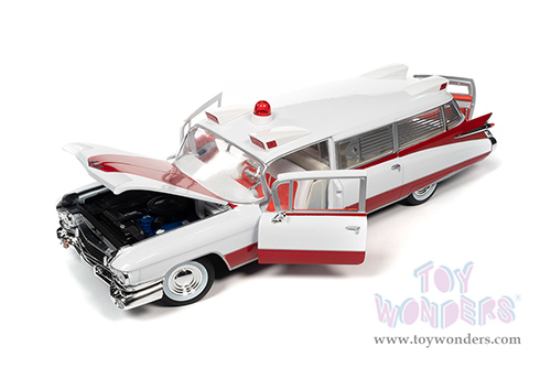 Auto World - Cadillac&reg; Eldorado Ambulance (1959, 1/18 scale diecast model car, Red/White) AW302