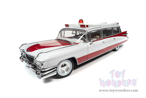 Auto World - Cadillac&reg; Eldorado Ambulance (1959, 1/18 scale diecast model car, Red/White) AW302