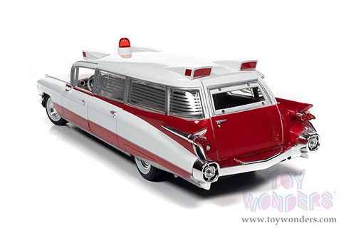 Auto World - Cadillac&reg; Eldorado Ambulance (1959, 1/18 scale diecast model car, Red/White) AW302