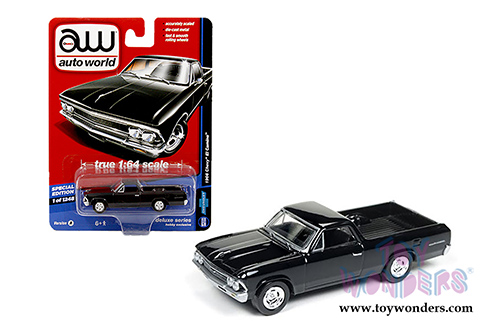 Auto World - Deluxe Series Chevy&reg; El Camino&trade; (1966,1/64 scale diecast model car, Black) AW64031/24A