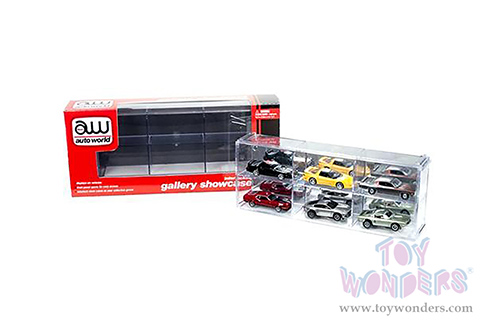 Auto World - 6 Car Interlocking Collectible Display Show Case for 1/64 Scale Model Cars AWDC003/12