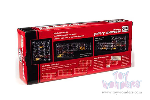 Auto World - 6 Car Interlocking Collectible Display Show Case for 1/64 Scale Model Cars AWDC003/12