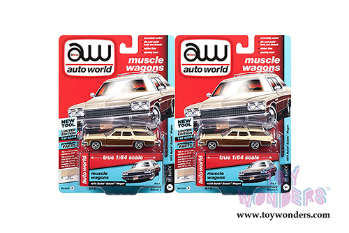 Auto World Premium - 2018 Release 4 | Buick&reg; Estate&trade; Wagon (1975,1/64 scale diecast model car, Sand Beige) AWSP013/24A