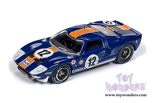 Auto World Premium - 2018 Release 4 | Ford GT40 #12 Gulf (1965,1/64 scale diecast model car, Dark Blue/Orange) AWSP015/24B
