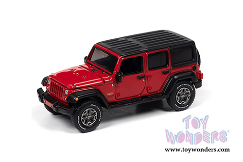 Auto World Sport Utility - Jeep&reg; Wrangler Unlimited Sahara (2018,1/64 scale diecast model car, Firecracker Red w/Black Flat Roof) AWSP036/24A