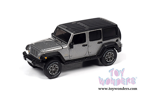 Auto World Sport Utility - Jeep&reg; Wrangler Unlimited Sahara (2018,1/64 scale diecast model car, Billet Silver Poly w/Flat Black Roof) AWSP036/24B