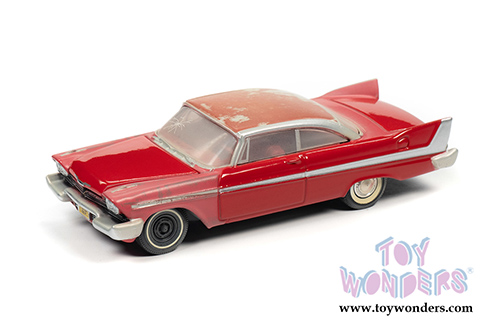 Auto World Silver Screen Machines - Christine Plymouth Fury Hardtop Partially Restored (1958, 1/64 scale diecast model car, Red) AWSP039/24