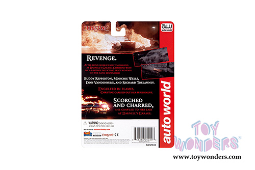 Auto World Silver Screen Machines - Christine Plymouth Fury Hardtop After Fire Version (1958, 1/64 scale diecast model car, Black Charred) AWSP040/24