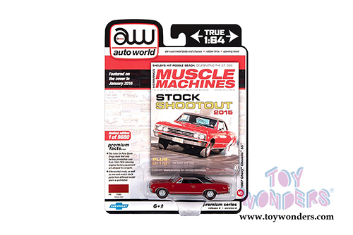 Auto World - Hemmings Muscle Machines | Chevrolet&reg; Chevelle SS Hardtop (1967,1/64 scale diecast model car, Bolero Red/Black) AWSP051/24A