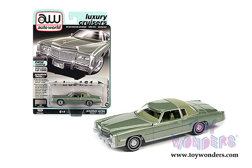 Auto World - Luxury Cruisers | Cadillac&reg; Eldorado Hardtop (1975, 1/64 scale diecast model car, Lido Green) AWSP058/24A