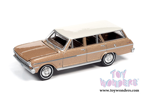 Auto World Premium - 2021 Release 2 | Chevrolet&reg; II Nova 400 Station Wagon (1963, 1/64 scale diecast model car, Saddle Tan/Hermine White) AWSP067/24A