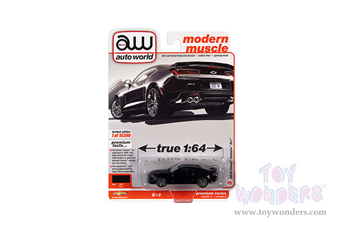 Auto World Premium - 2021 Release 4 | Chevrolet&reg; Camaro ZL1 "Modern Muscle" (2019, 1/64 scale diecast model car, Gloss Black) AWSP080/24A