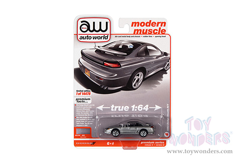Auto World Premium - 2021 Release 4 | Dodge Stealth R/T "Modern Muscle" (1993, 1/64 scale diecast model car, Silver) AWSP082/24A