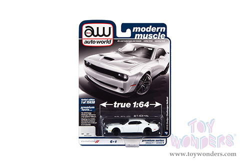 Auto World Premium - 2021 Release 5 | Dodge Challenger Hellcat "Modern Muscle" (1985, 1/64 scale diecast model car, White Knuckle) AWSP088/24B
