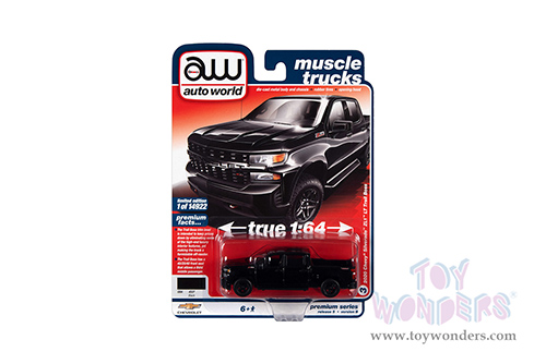 Auto World Premium - 2021 Release 5 | Chevrolet&reg; Silverado&trade; Z71 LT Trail Boss "Muscle Trucks" (2020, 1/64 scale diecast model car, Gloss Black) AWSP089/24B