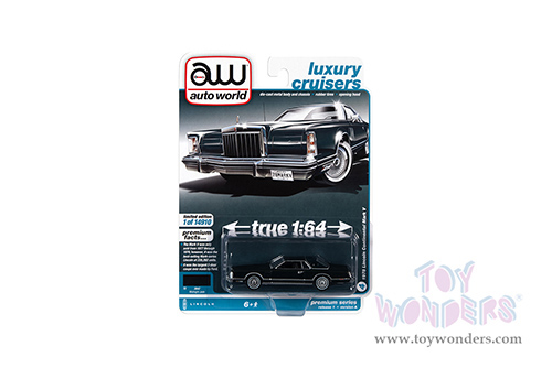 Auto World Premium - 2022 Release 1 Set A | Lincoln Continental Mark V "Luxury Cruisers" (1978, 1/64 scale diecast model car, Midnight Jade Green) AWSP097/24A