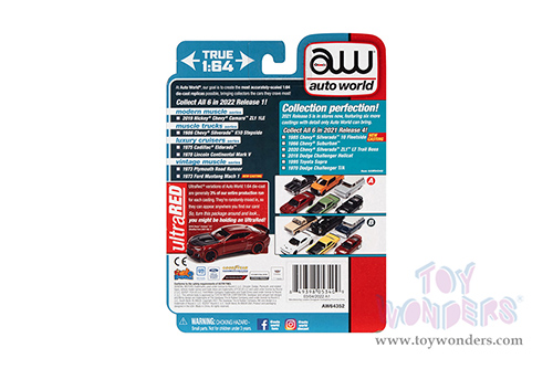 Auto World Premium - 2022 Release 1 Set B | Ford Mustang Mach 1 "Vintage Muscle" (1973, 1/64 scale diecast model car, Ivy Bronze Green Metallic/Silver Stripes) AWSP099/24B