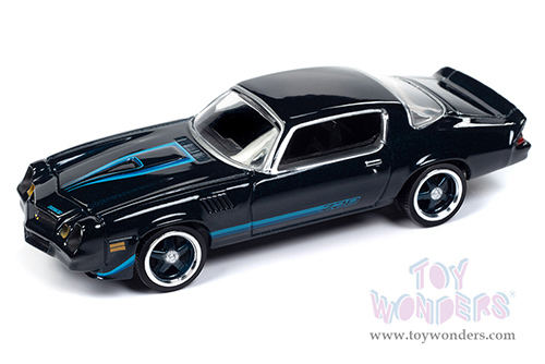 Auto World Deluxe - Chevrolet® Camaro Z28® "Pony Power" (1979, 1/64 scale diecast model car, Dark Blue Metallic) AWSP155/24