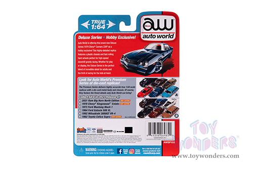 Auto World Deluxe - Chevrolet® Camaro Z28® "Pony Power" (1979, 1/64 scale diecast model car, Dark Blue Metallic) AWSP155/24