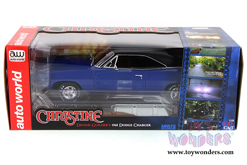 Auto World Silver Screen Machines - Christine - Dennis Guilder's Dodge Charger Hard Top (1968, 1/18 scale diecast model car, Blue) AWSS111