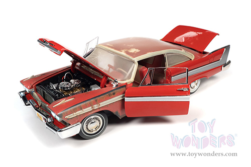 Auto World - Christine Plymouth Fury Partially Restored Version Hardtop (1958, 1/18 scale diecast model car, Red) AWSS130
