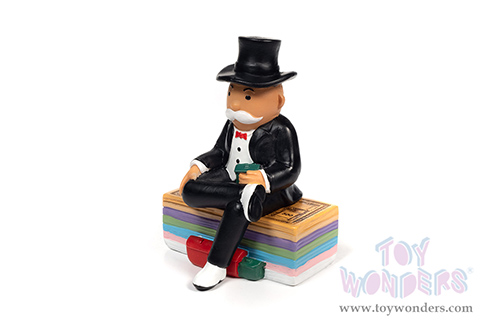 Auto World - Cadillac&reg; Series 62 Convertible with Mr. Monopoly Resin Figure (1947, 1/18 scale diecast model car, Blue/Red) AWSS136