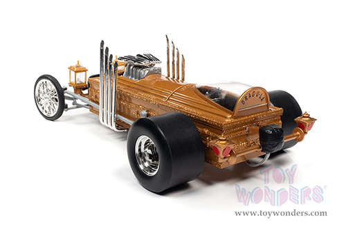 Auto World Silver Screen Machines - George Barris' Drag-u-la "The Munsters" with Butch Patrick Signature (1/18 scale diecast model car, Gold) AWSS139