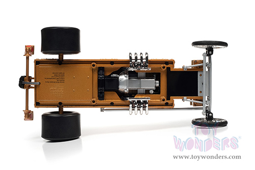 Auto World Silver Screen Machines - George Barris' Drag-u-la "The Munsters" with Butch Patrick Signature (1/18 scale diecast model car, Gold) AWSS139