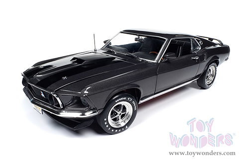 Auto World Silver Screen Machines | Ford Mustang John Wick (1969, 1/18 scale diecast model car, Hitman Gray/Black stripes) AWSS145 MAP: $99.99